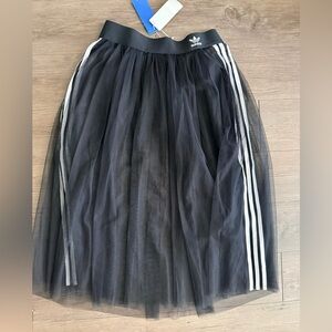 Adidas Black A-Line Tulle Skirt